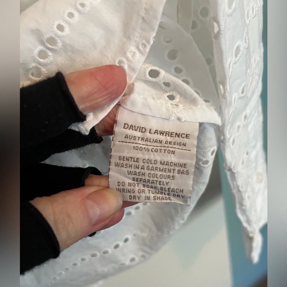 David Lawrence Broderie L/S Cotton Shirt - Picture 5 of 10